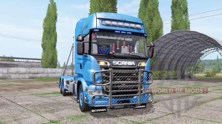 Scania R730 V8 Topline hooklift v1.0.4.5 pour Farming Simulator 2017