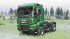 MAN TGS 18.440 4x4 green v1.3 pour Spin Tires