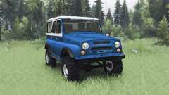 UAZ 469 blau weiß für Spin Tires