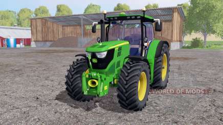 John Deere 6170R twin wheels pour Farming Simulator 2015