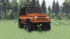 UAZ 469 orange v1.1 für Spin Tires