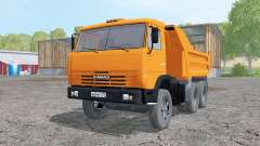 KamAZ 55111 2002 orange vif pour Farming Simulator 2015