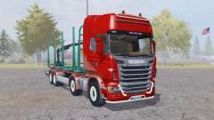 Scania R730 V8 Topline 8x8 Timber Truck für Farming Simulator 2013