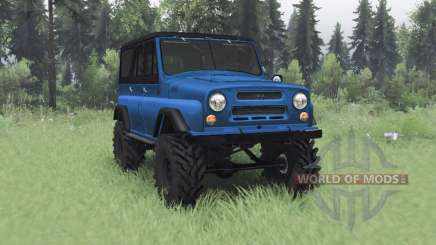 UAZ 469 bleu v1.1 pour Spin Tires