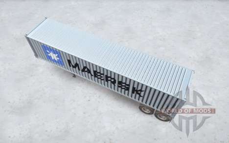 Die all-Metall-Auflieger Maersk für Spintires MudRunner