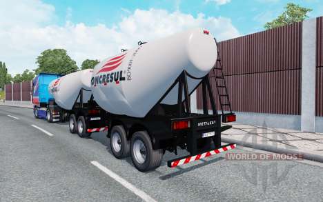 Double semi-remorque-camion de ciment pour Euro Truck Simulator 2