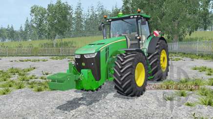John Deere 8370R with weights pour Farming Simulator 2015