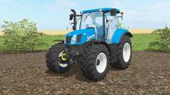 New Holland T6.160 vivid cerulean pour Farming Simulator 2017