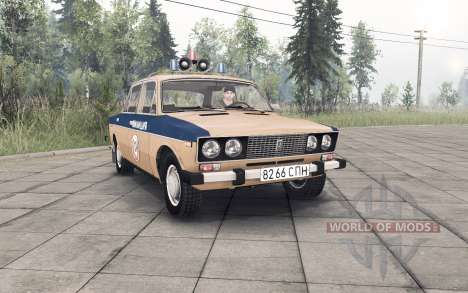 VAZ-2106 de la Police de l'URSS pour Spin Tires