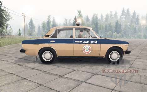 VAZ-2106 de la Police de l'URSS pour Spin Tires