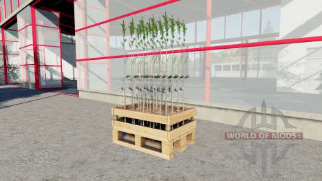 Le plateau de soixante jeunes plants d'arbres pour Farming Simulator 2017
