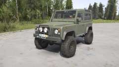 Land Rover Defender 90 Station Wagon Army pour MudRunner