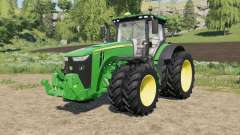 John Deere tractors with added Row Crop wheels pour Farming Simulator 2017