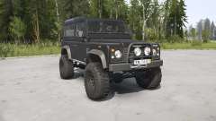 Land Rover Defender 90 Station Wagon black für MudRunner
