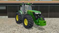 John Deere 7270R with weight pour Farming Simulator 2015