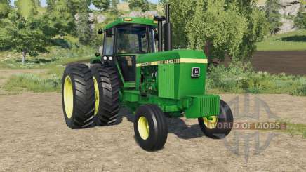 John Deere 4640 dual rear wheels pour Farming Simulator 2017