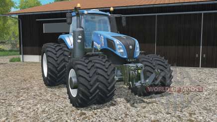 New Holland T8.320 added dual wheels für Farming Simulator 2015