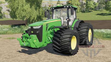 John Deere 8R-series wide tire options pour Farming Simulator 2017