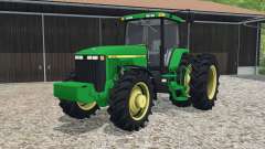 John Deere 8400 dual rear wheels pour Farming Simulator 2015