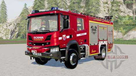 Scania P 410 XT Crew Cab firetruck für Farming Simulator 2017