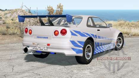 Nissan Skyline GT-R (R34) 2 Fast 2 Furious pour BeamNG Drive