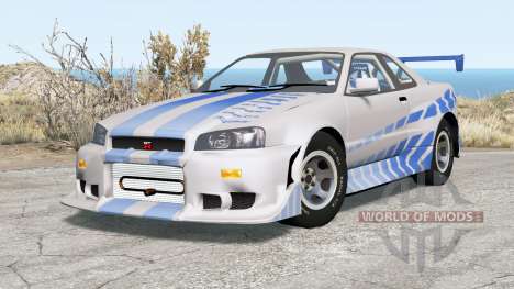 Nissan Skyline GT-R (R34) 2 Fast 2 Furious pour BeamNG Drive