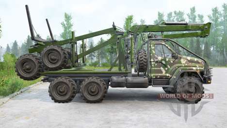 Ural Next Holzlastwagen mit Manipulator für Spintires MudRunner