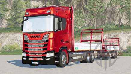 Scania S580 Highline〡Plattform für Ballen für Farming Simulator 2017