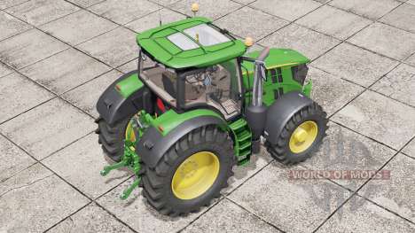 John Deere série 6R avec ailes avant mobiles pour Farming Simulator 2017