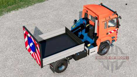 MAN TGS 18.500 4x4 Fatbed Truck with Crane für Farming Simulator 2017