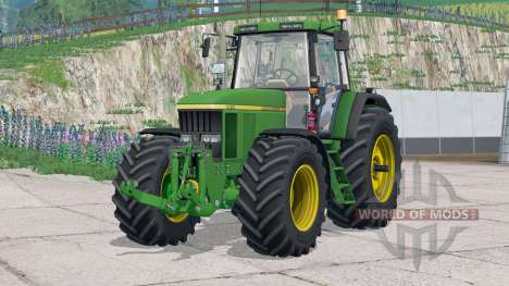 John Deere 7010 a des contrepoids sur roues pour Farming Simulator 2015