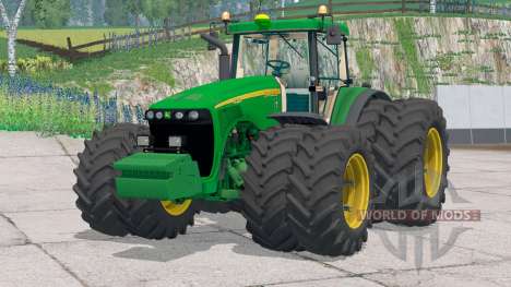 John Deere 8520〡il y a des roues doubles pour Farming Simulator 2015