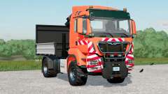 MAN TGS 18.500 4x4 Fatbed Truck with Crane pour Farming Simulator 2017