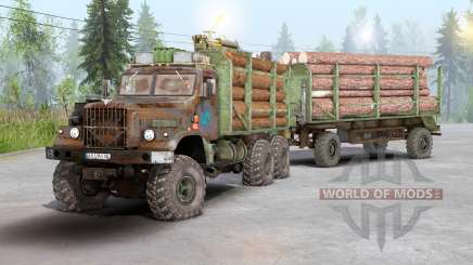 KrAZ-255B〡imequire cargo pour Spin Tires
