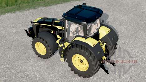 John Deere série 8R version noire et jaune pour Farming Simulator 2017