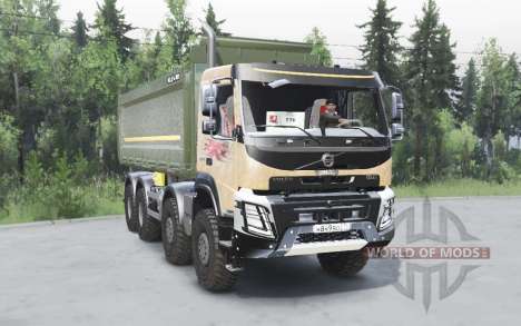 Volvo FMX 500 8x8 Day Cab avec benne basculante  pour Spin Tires