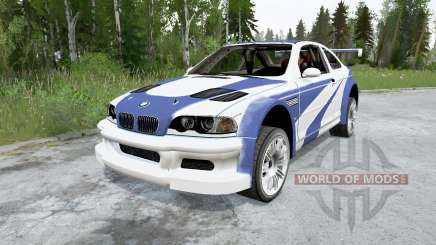 BMW M3 GTR (E46) Most Wanted pour MudRunner