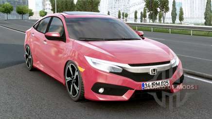 Honda Civic Sedan (FC) Brick Red für Euro Truck Simulator 2