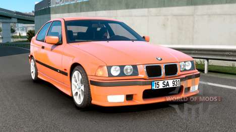 BMW M3 Compact (E36) Mango Tango pour Euro Truck Simulator 2