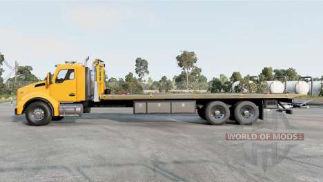 Kenworth T880 Flatbed Towing Big Trucks Day Cab für BeamNG Drive