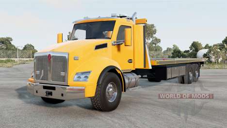 Kenworth T880 Flatbed Towing Big Trucks Day Cab für BeamNG Drive