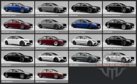 Mercedes-Maybach S 680 4Matic (Z223) 2021 pour BeamNG Drive