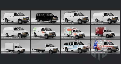 Chevrolet Express 3500 Extended Cargo Van 2022 pour BeamNG Drive