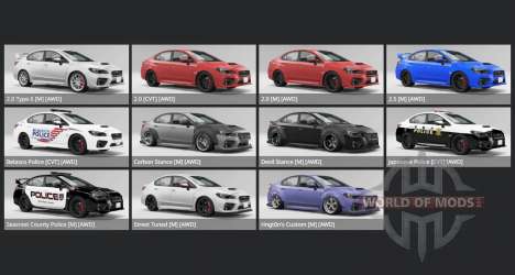 Subaru WRX STI (VA) 2014 pour BeamNG Drive