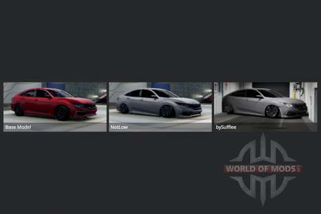 Honda Civic Touring Sedan (FC) 2021 pour BeamNG Drive