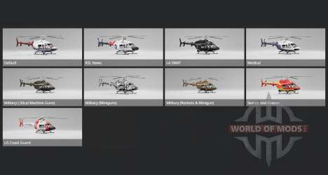 Bell 407 Helicopter pour BeamNG Drive
